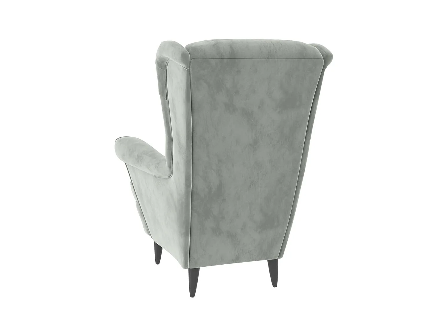 Fauteuil droit gris clair velours SEF13781