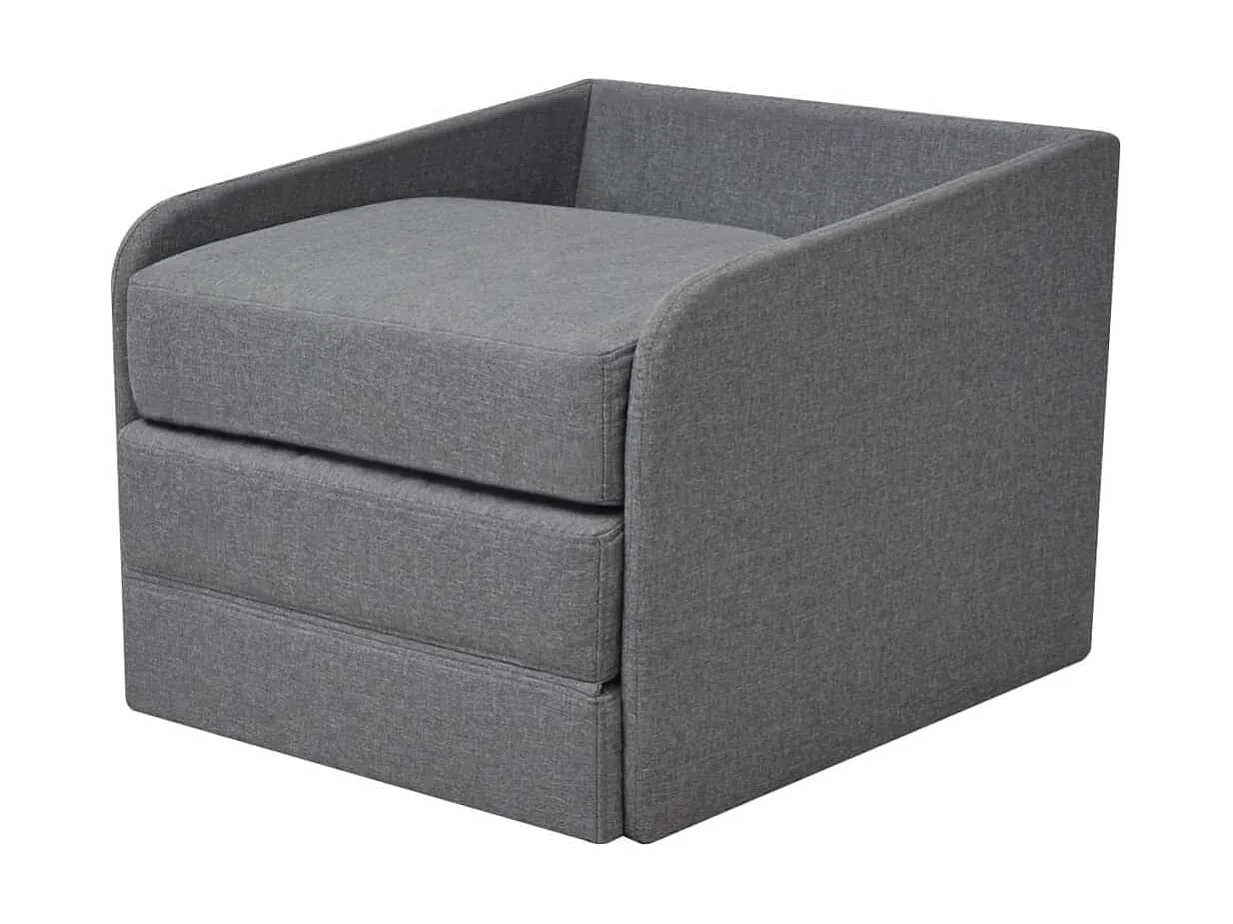Fauteuil droit convertible Gris clair Tissu SEF84500