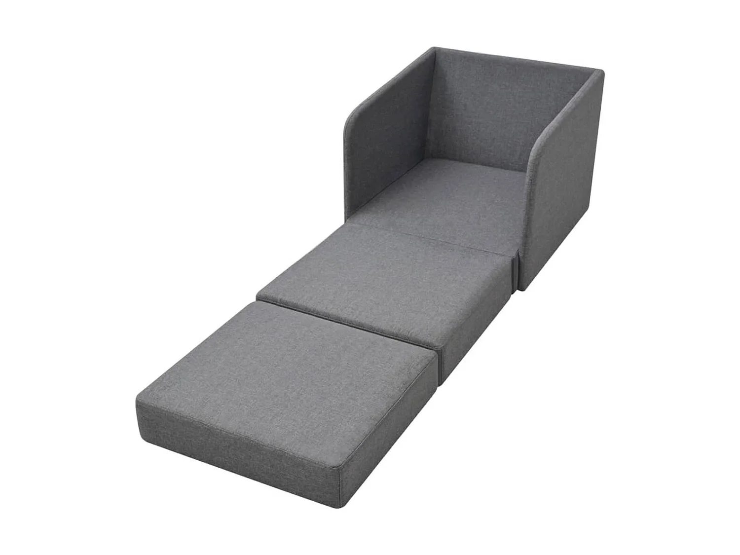 Fauteuil droit convertible Gris clair Tissu SEF84500