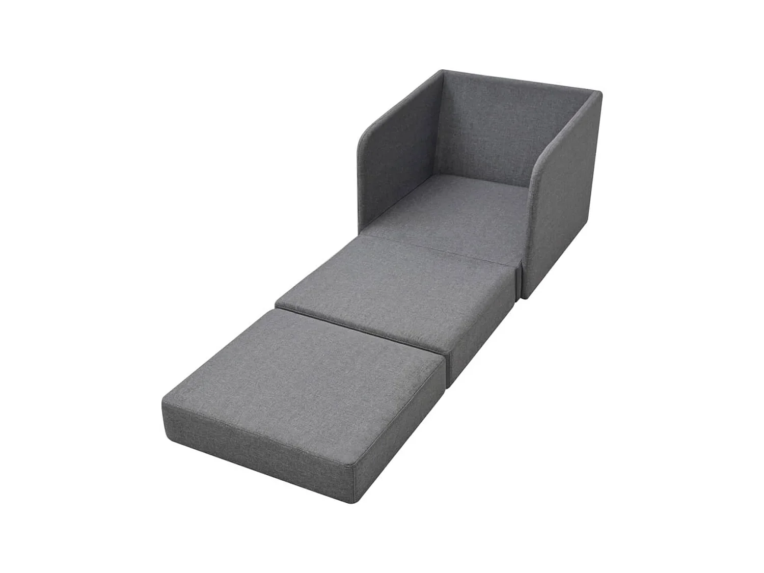 Fauteuil droit convertible Gris clair Tissu SEF84500