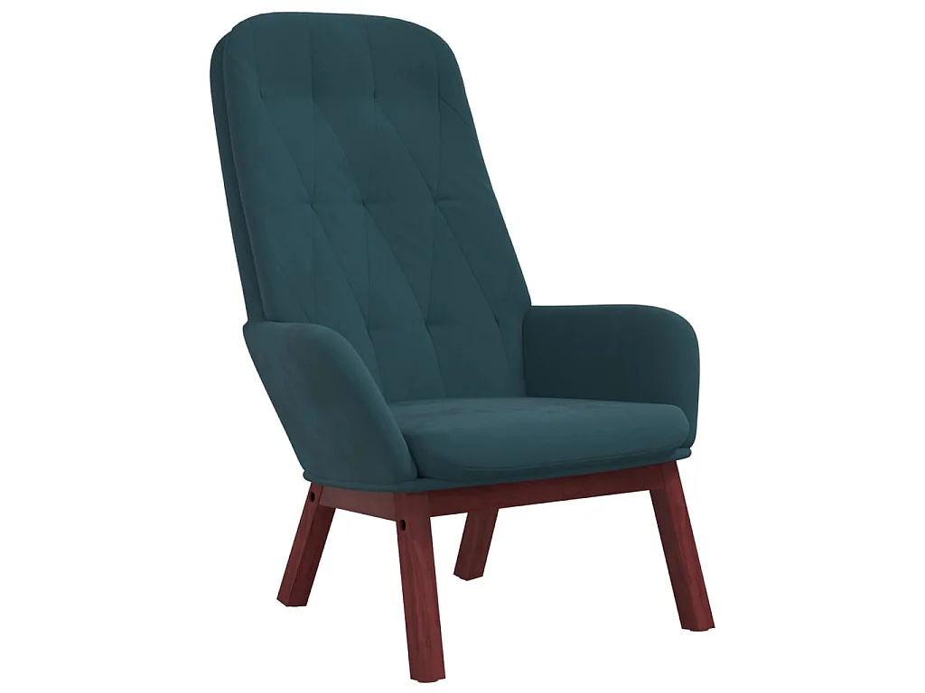 Fauteuil droit Bleu Velours OIU7524