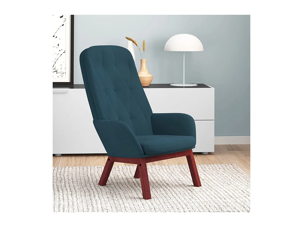 Fauteuil droit Bleu Velours OIU7524
