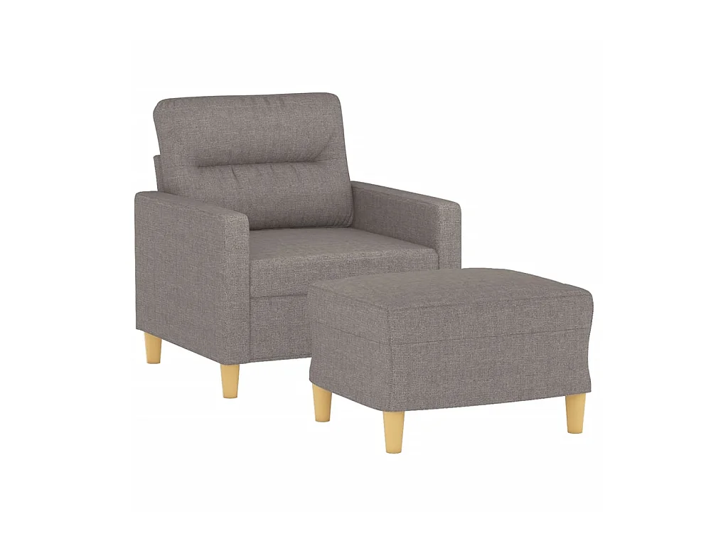Fauteuil avec repose-pieds Taupe 60 cm Tissu OLA2025