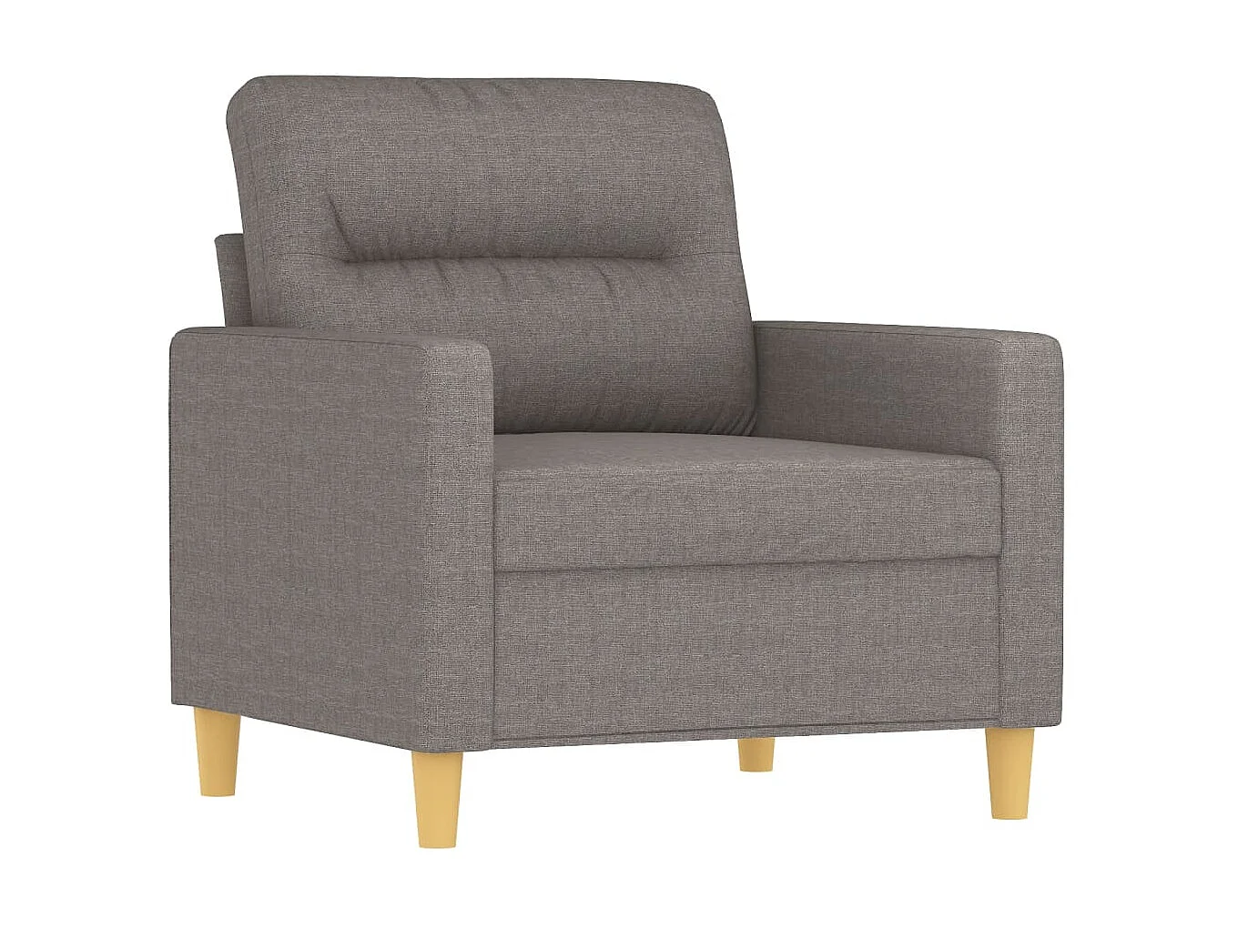 Fauteuil met voetenbank 60 cm stof taupe NL233119