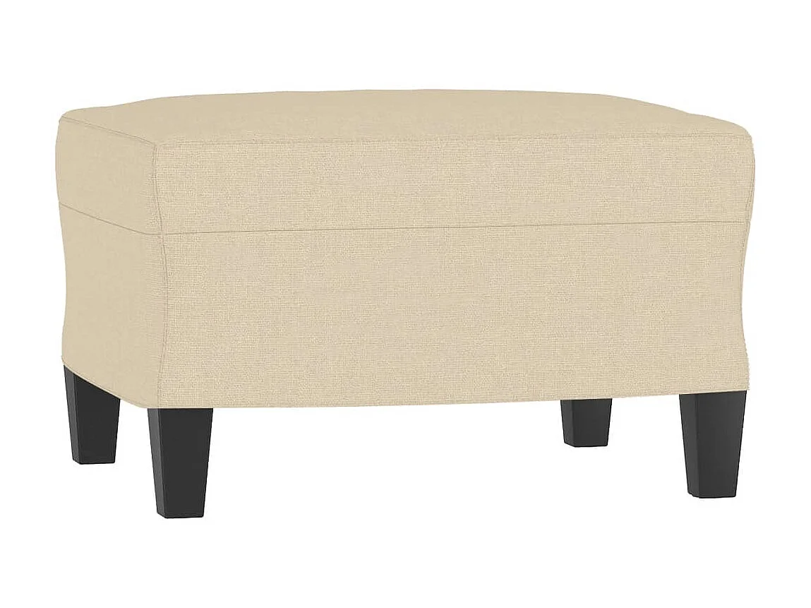 Fauteuil avec repose-pieds Crème 60 cm Tissu OLA3838