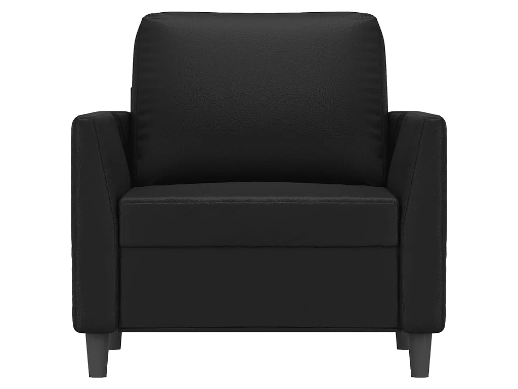 Poltrona couro artificial 60 cm preto PT271987