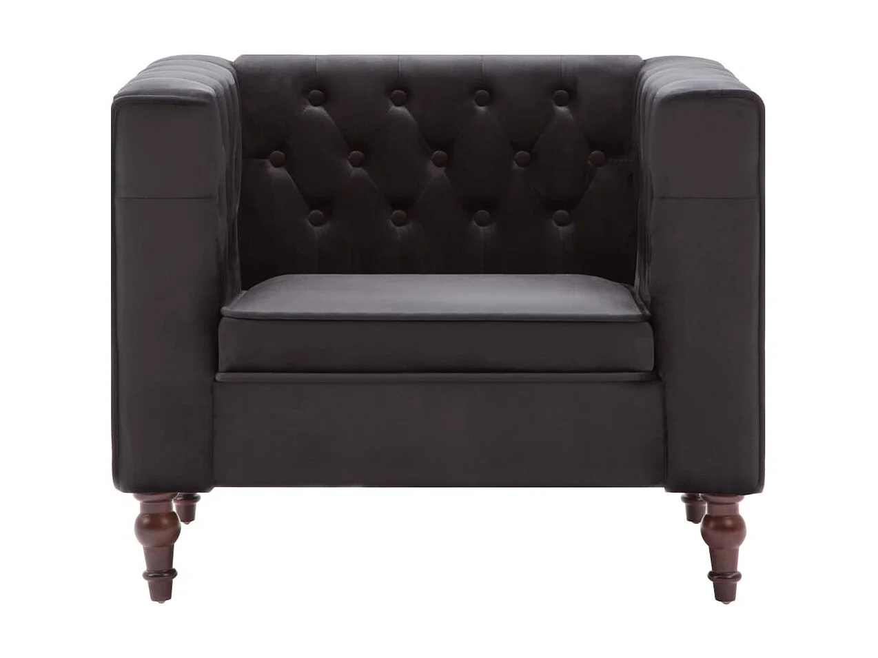 Fauteuil droit Noir Velours SEF91721
