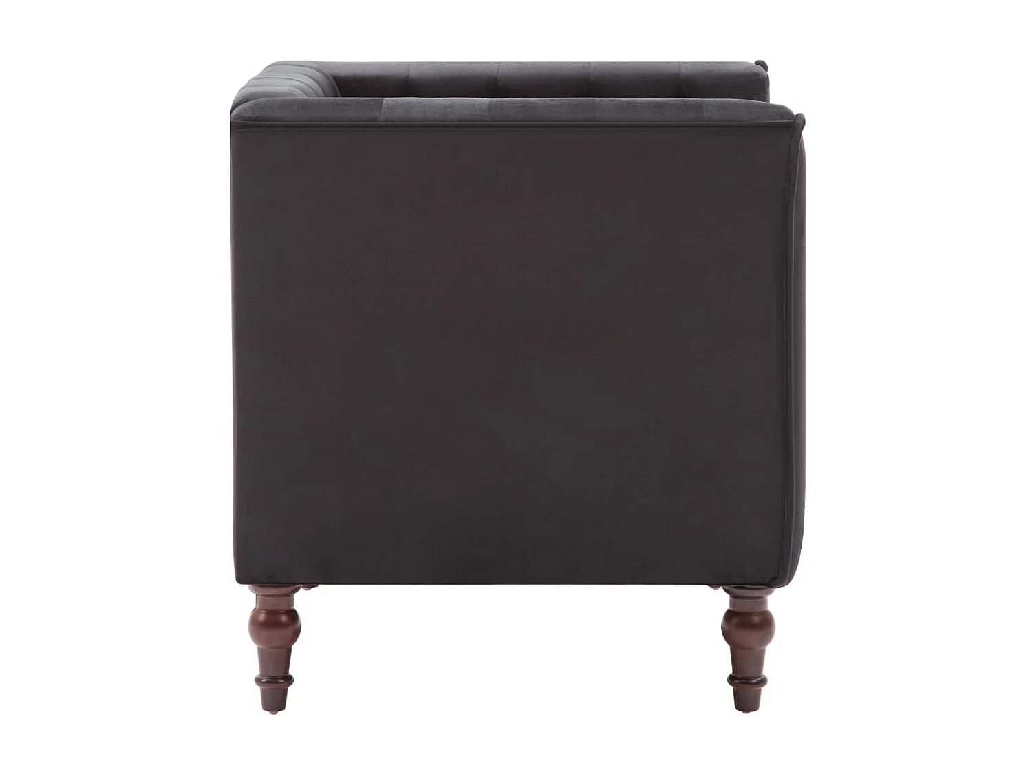 Fauteuil droit Noir Velours SEF91721