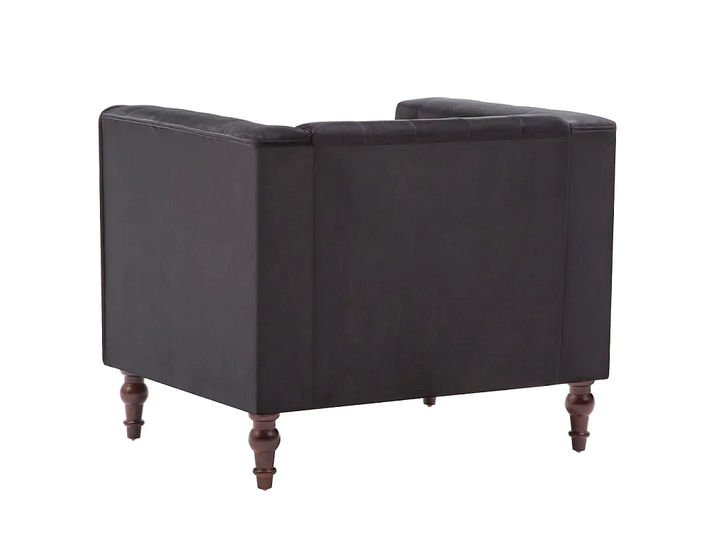 Fauteuil droit Noir Velours SEF91721