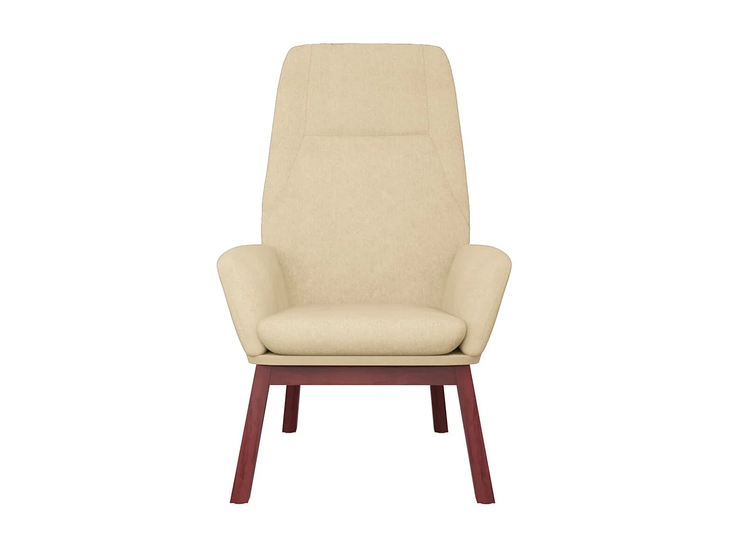 Sillón de relax de tela color crema ES44872