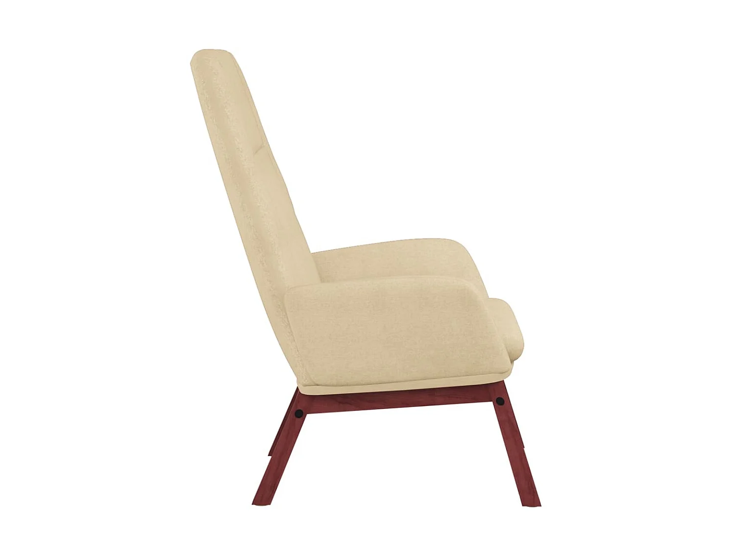 Sillón de relax de tela color crema ES44872