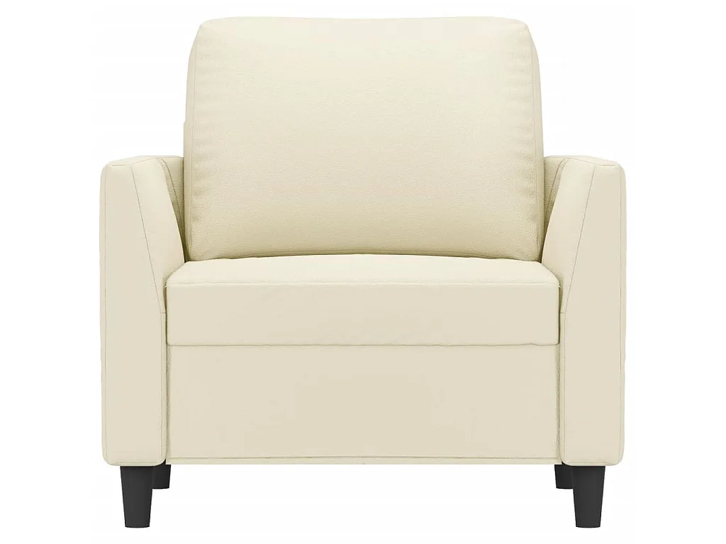 Fauteuil de salon Crème 60 cm Similicuir FVBB59230