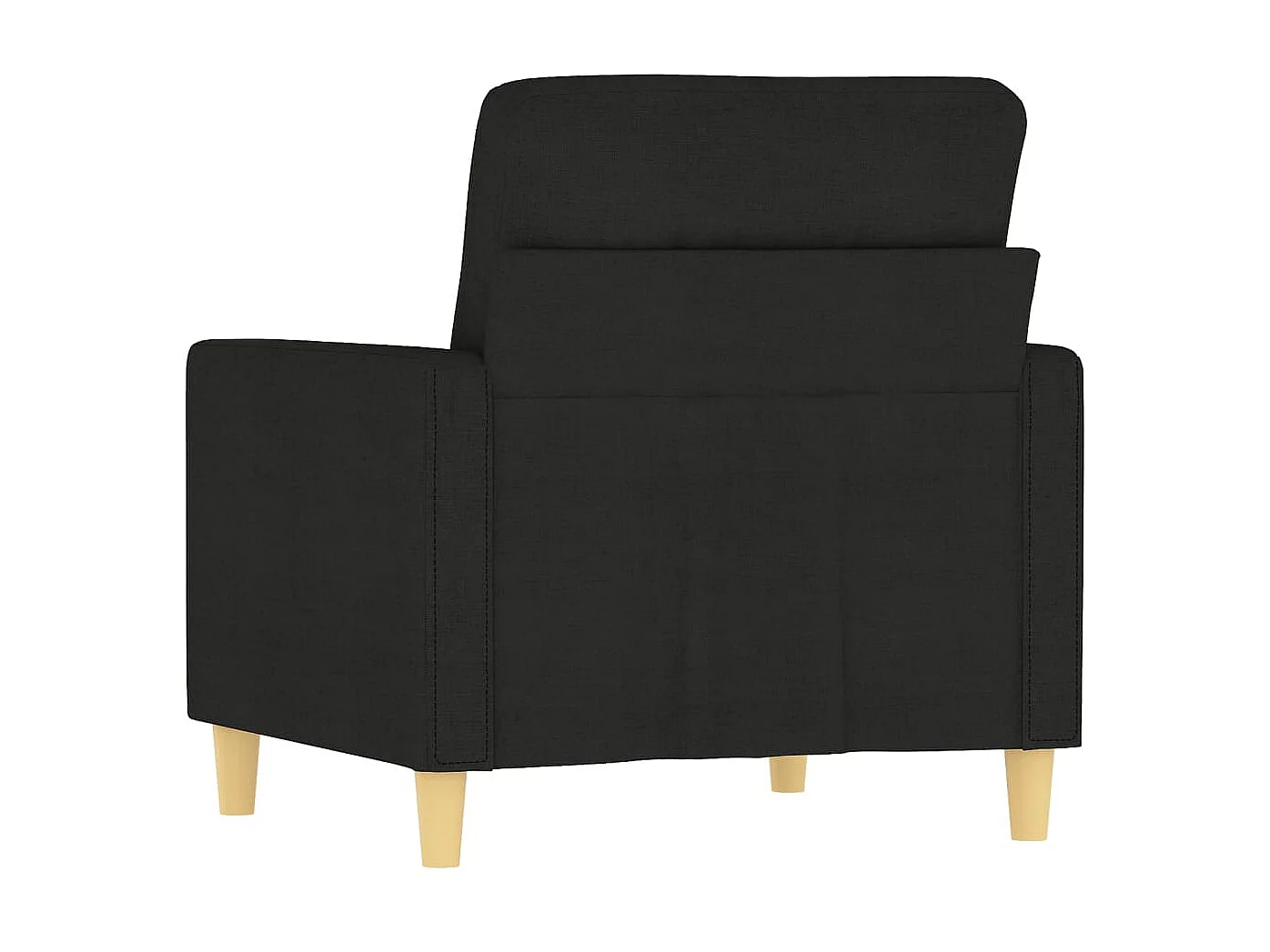 Fauteuil de salon Noir 60 cm Tissu OLA7328