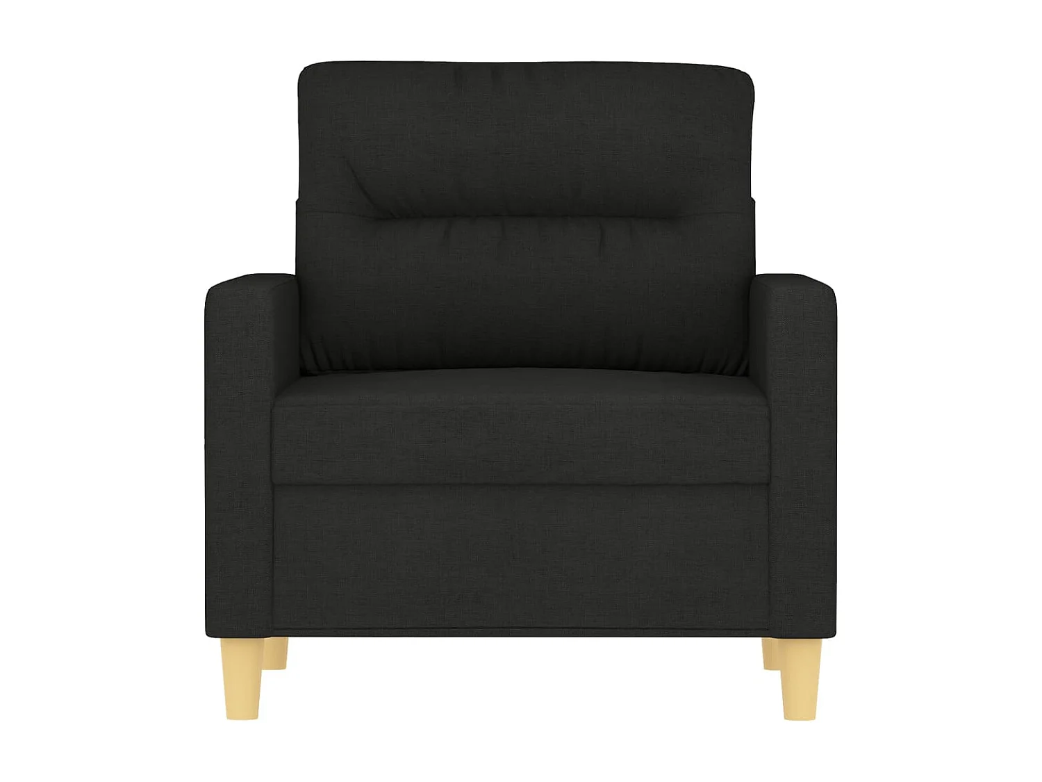 Fauteuil de salon Noir 60 cm Tissu OLA7328