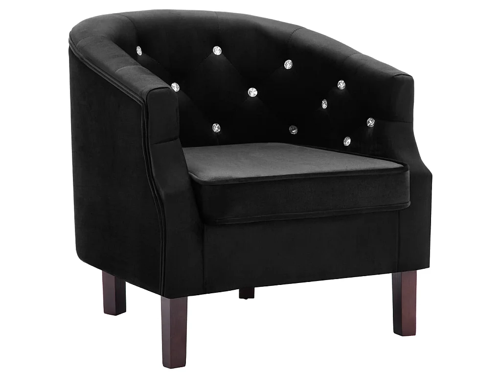 Sillón de terciopelo negro ES12504