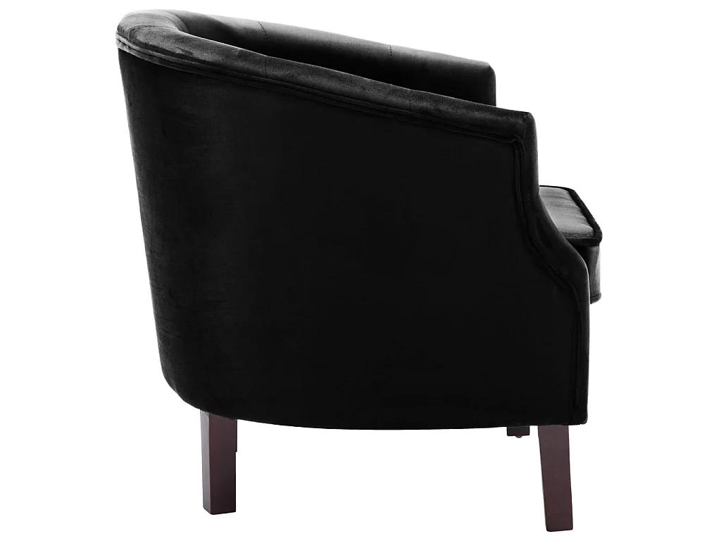 Sillón de terciopelo negro ES12504