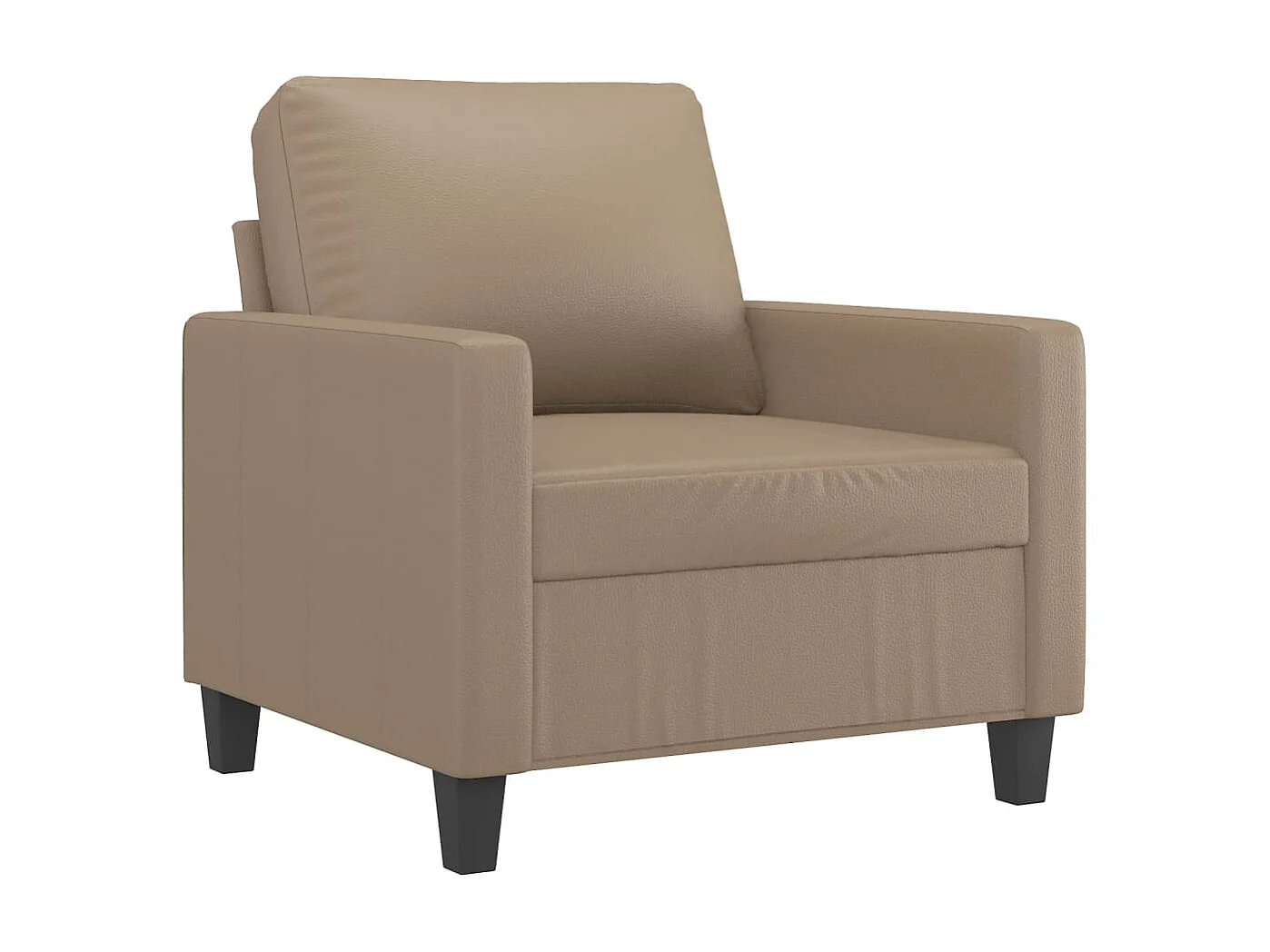 Fauteuil de salon Cappuccino 60 cm Similicuir OLA7717