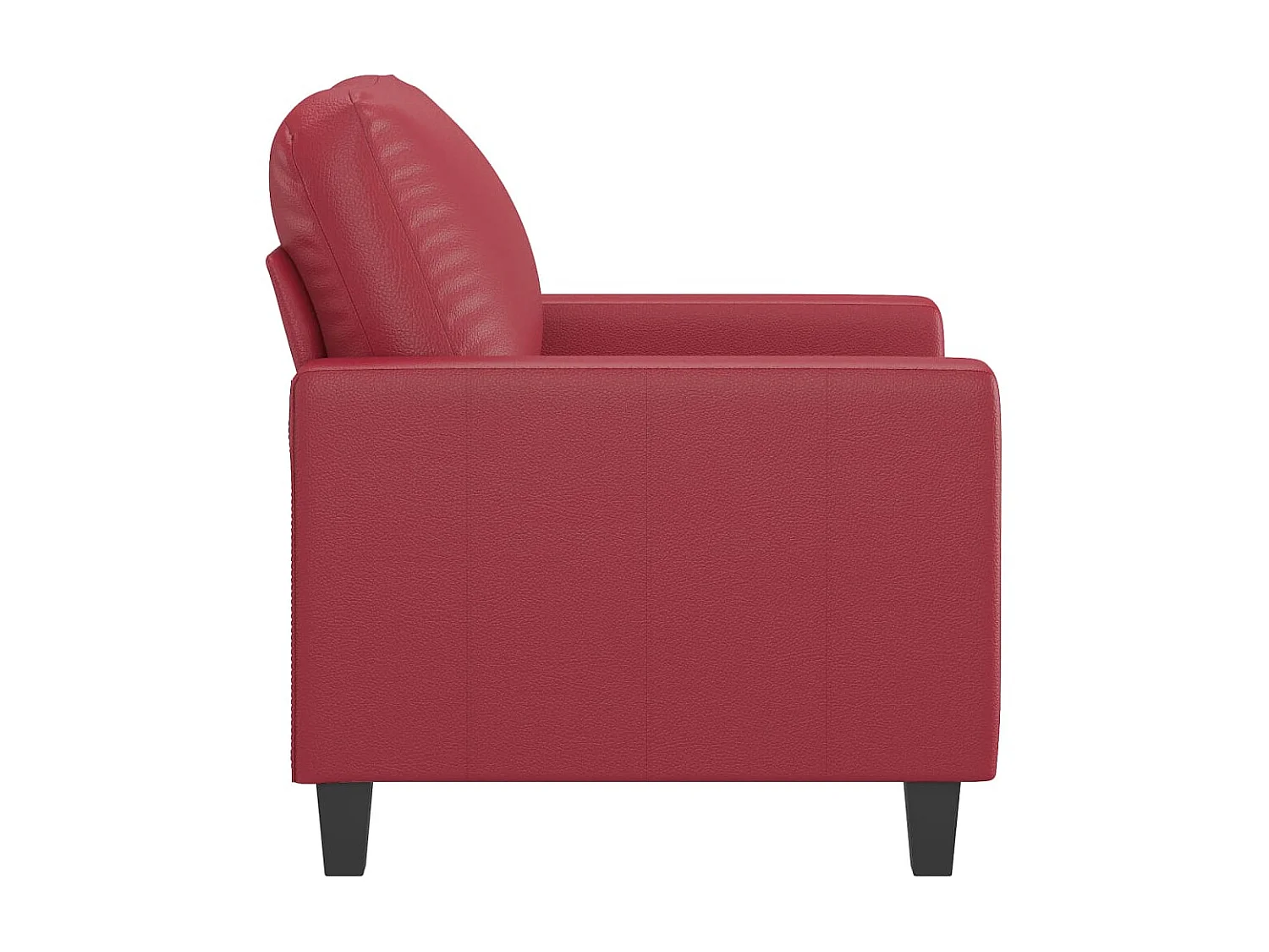 Sillón cuero sintético rojo tinto 60 cm ES56255