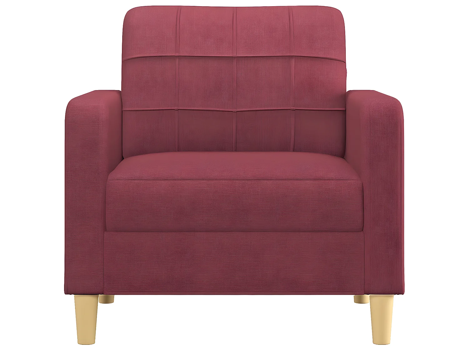 Fauteuil Salon Rouge bordeaux 60 cm Tissu LQD9903