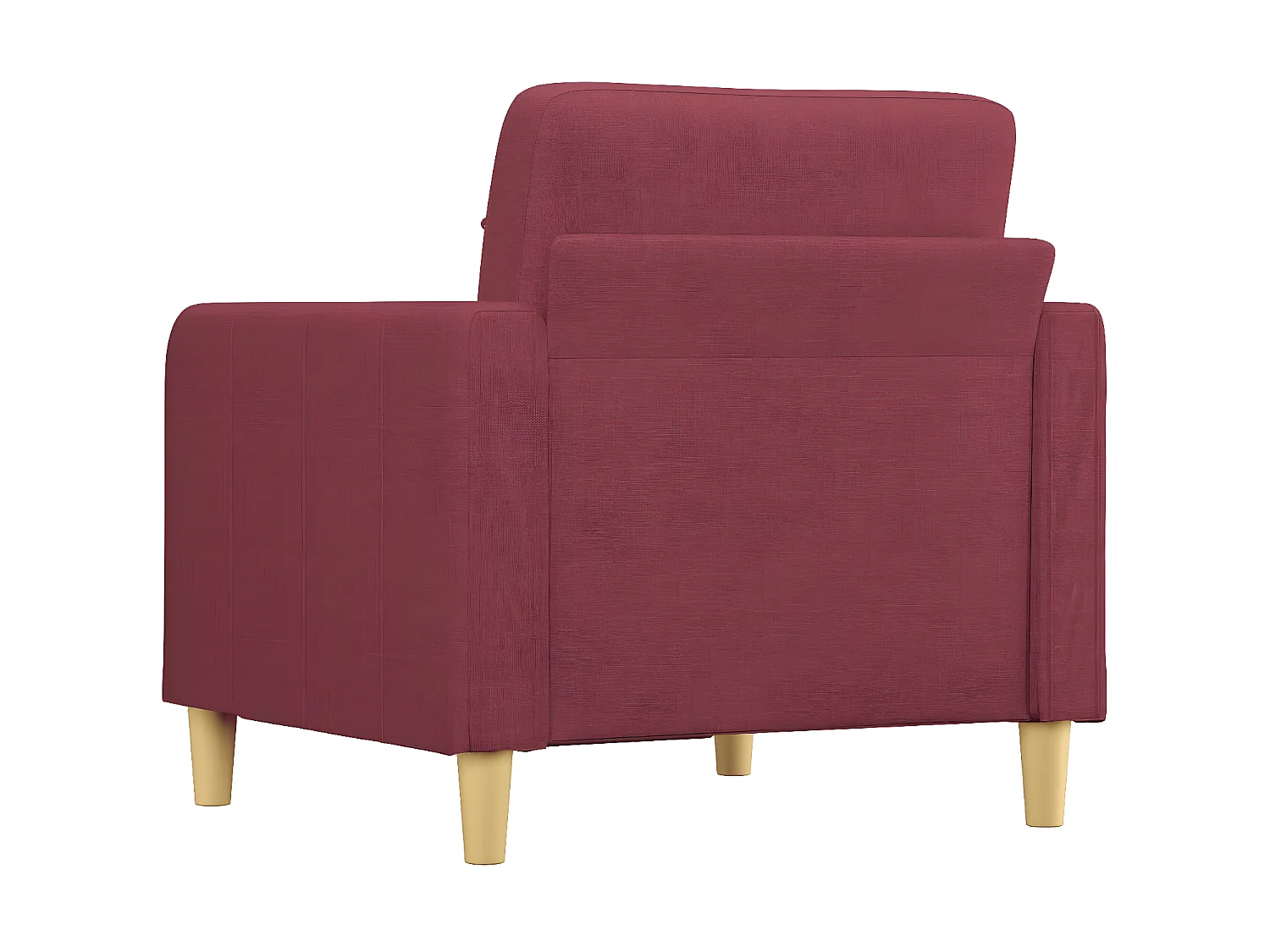 Fauteuil Salon Rouge bordeaux 60 cm Tissu LQD9903