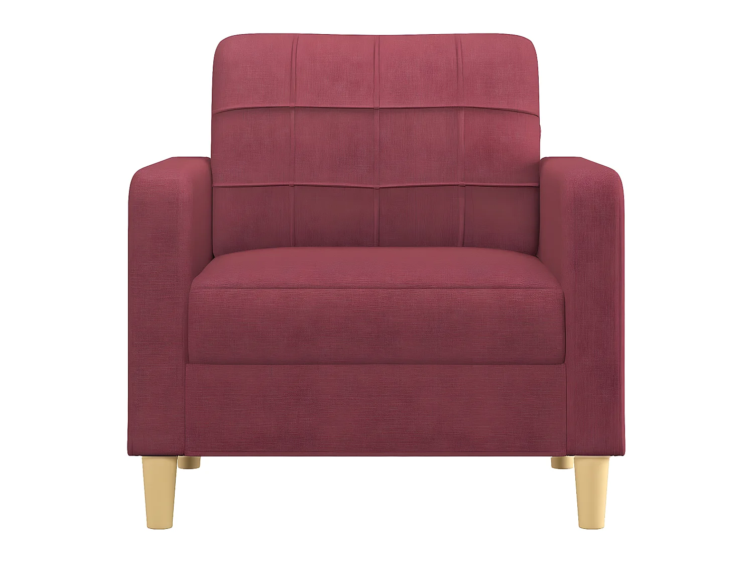 Fauteuil Salon Rouge bordeaux 60 cm Tissu LQD9903