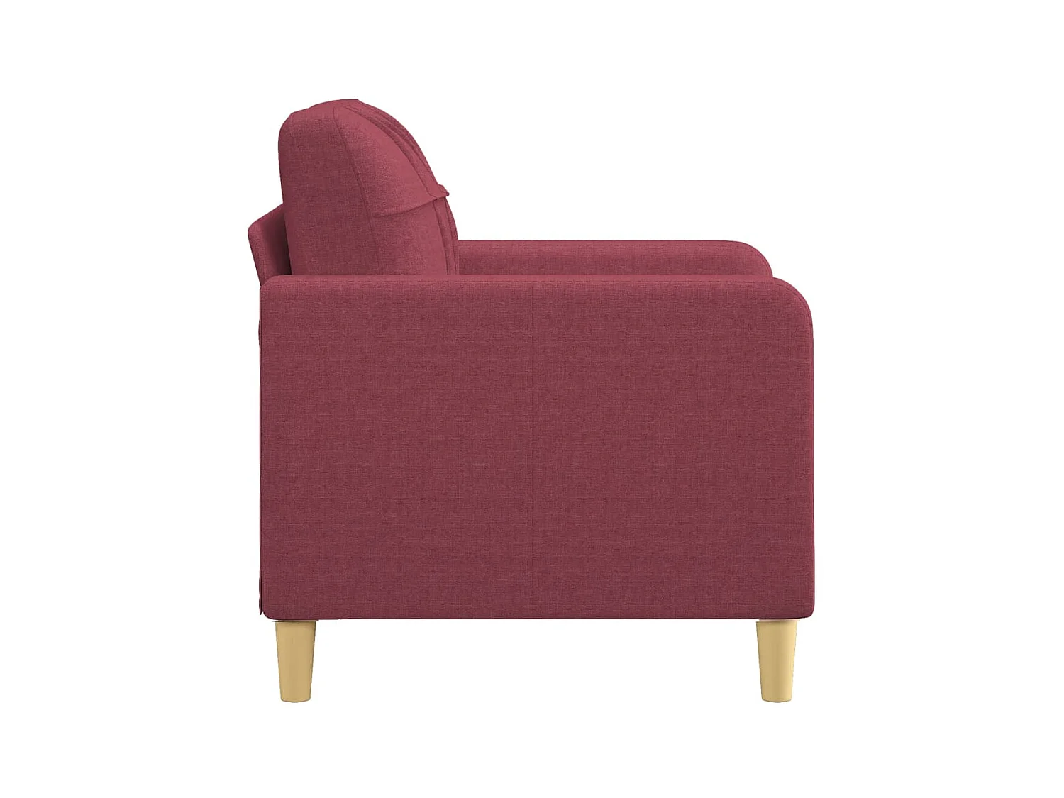 Fauteuil Salon Rouge bordeaux 60 cm Tissu LQD9903