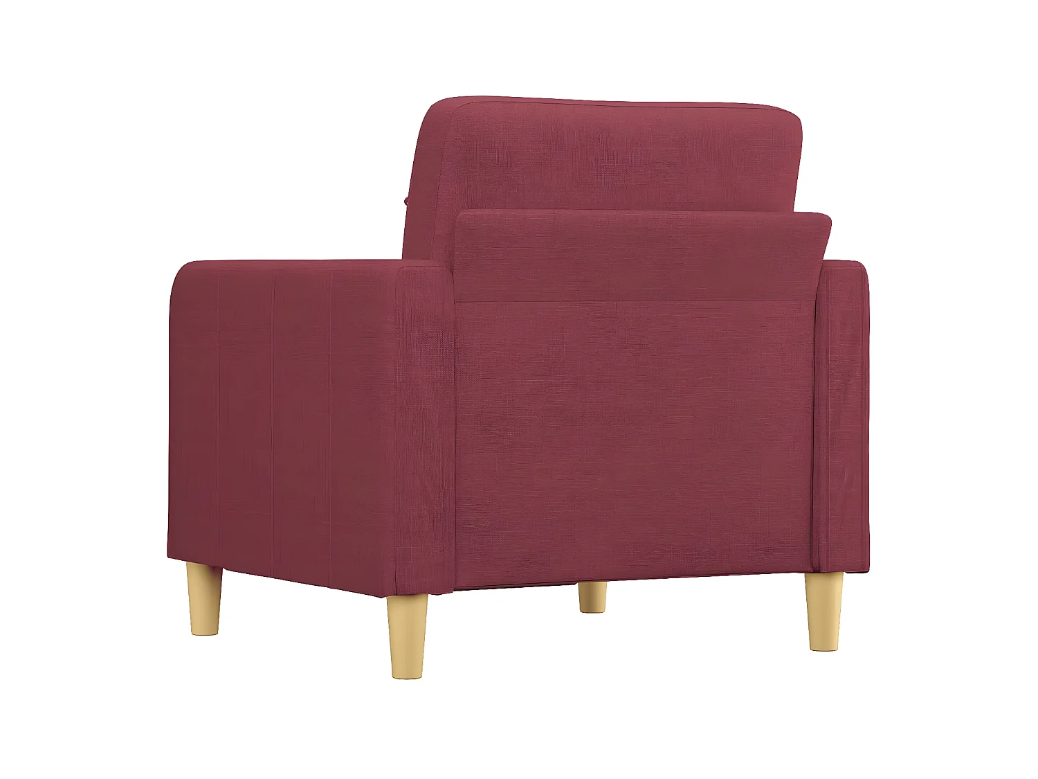 Fauteuil Salon Rouge bordeaux 60 cm Tissu LQD9903