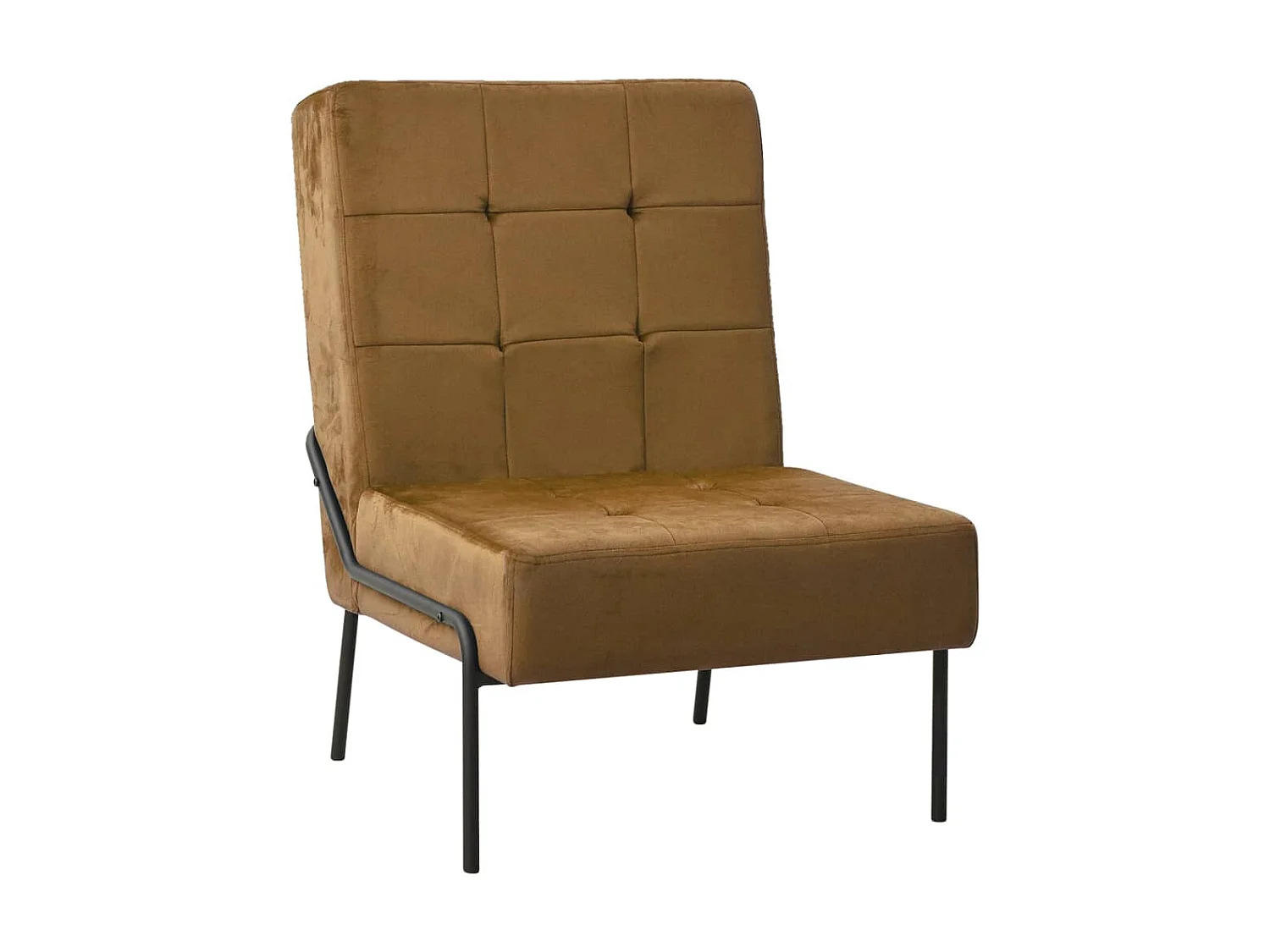 Fauteuil droit 65x79x87 cm Marron Velours SEF74868