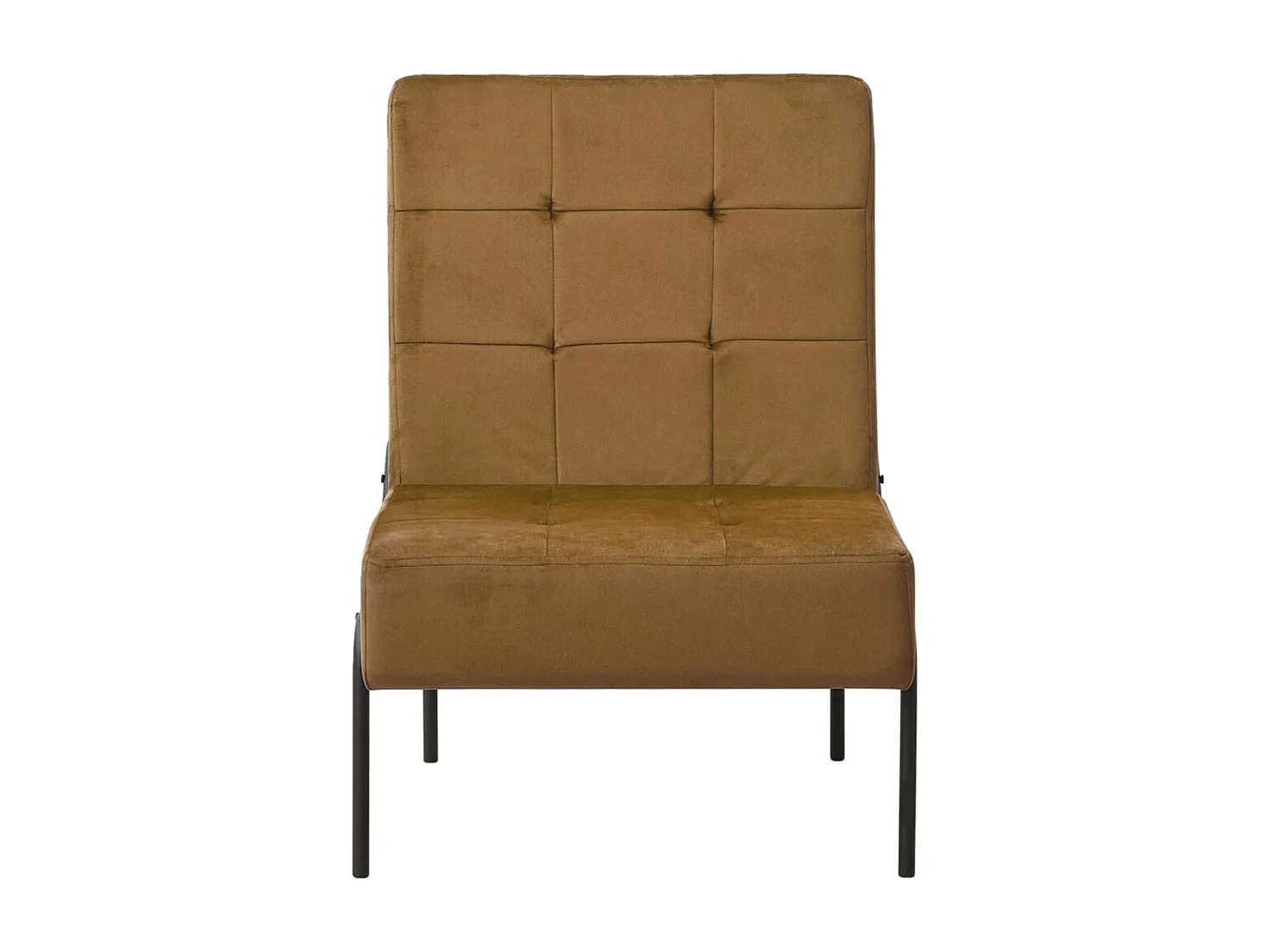 Fauteuil droit 65x79x87 cm Marron Velours SEF74868