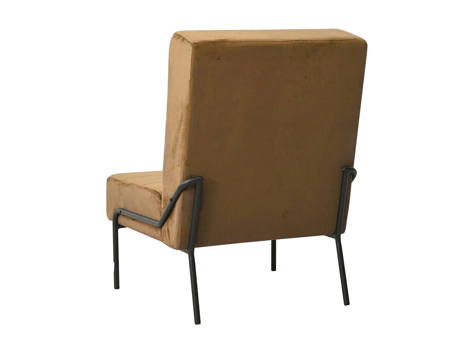 Fauteuil droit 65x79x87 cm Marron Velours SEF74868