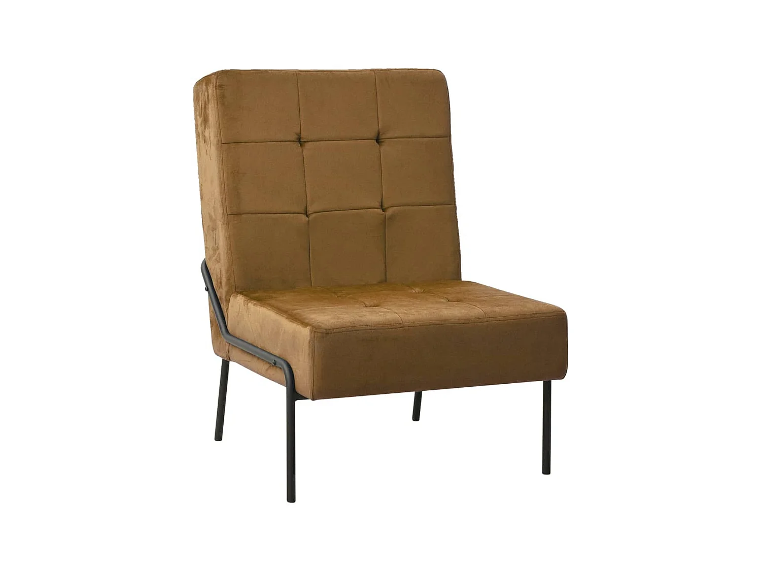Fauteuil droit 65x79x87 cm Marron Velours SEF74868