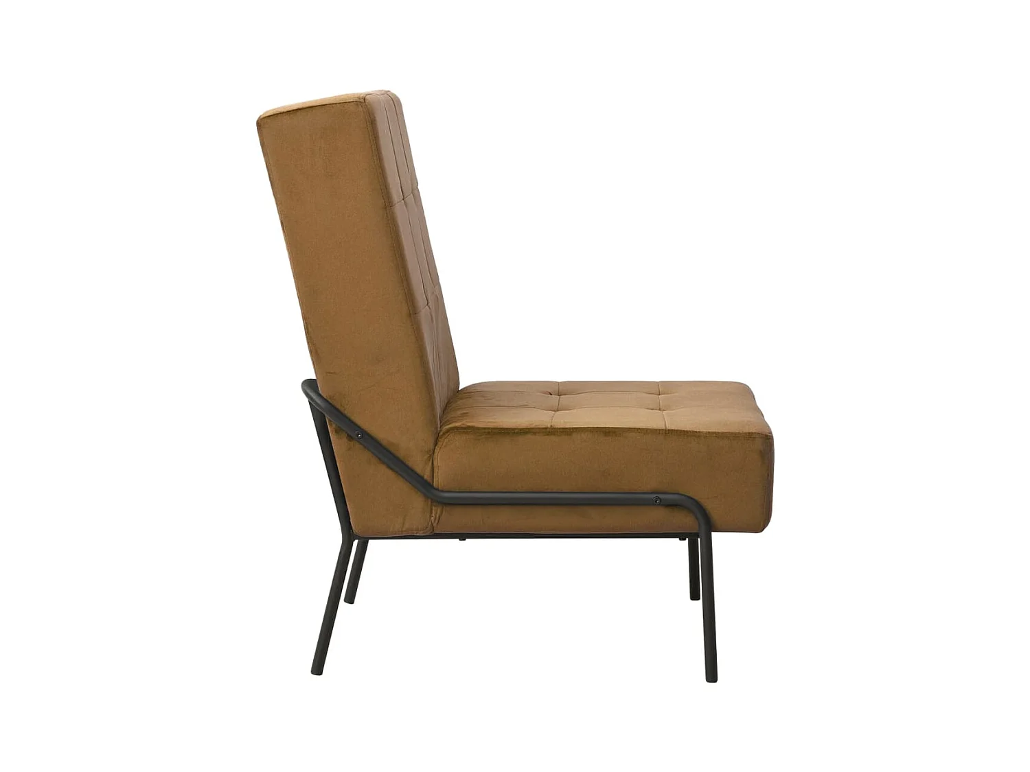 Fauteuil droit 65x79x87 cm Marron Velours SEF74868