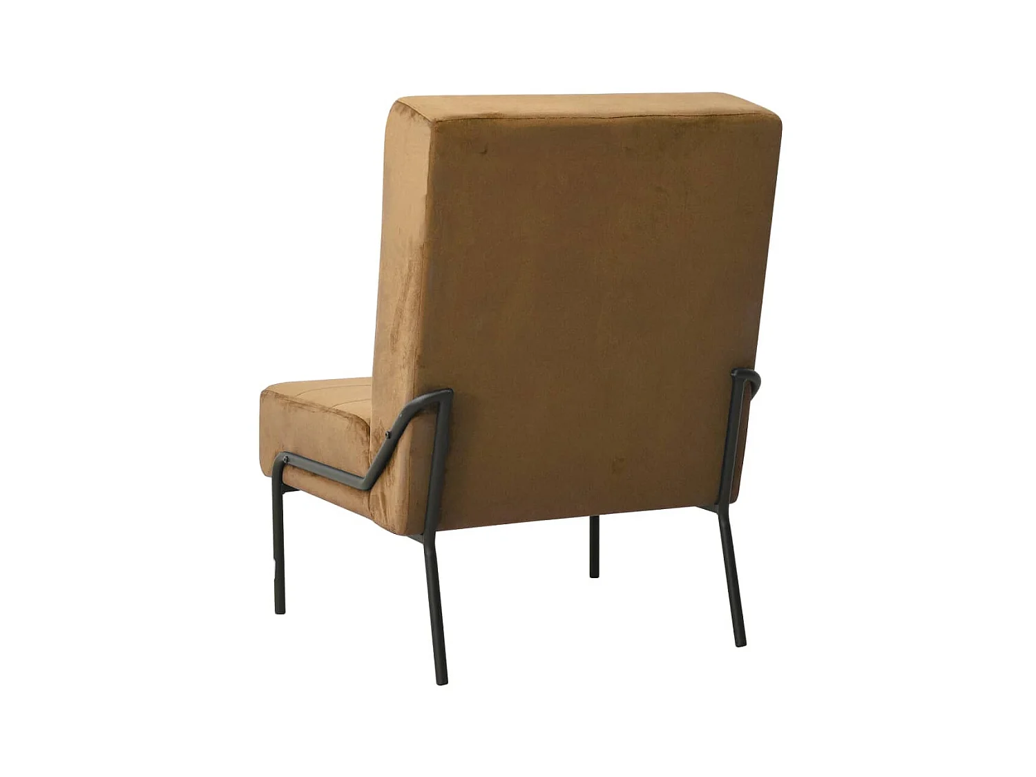 Fauteuil droit 65x79x87 cm Marron Velours SEF74868