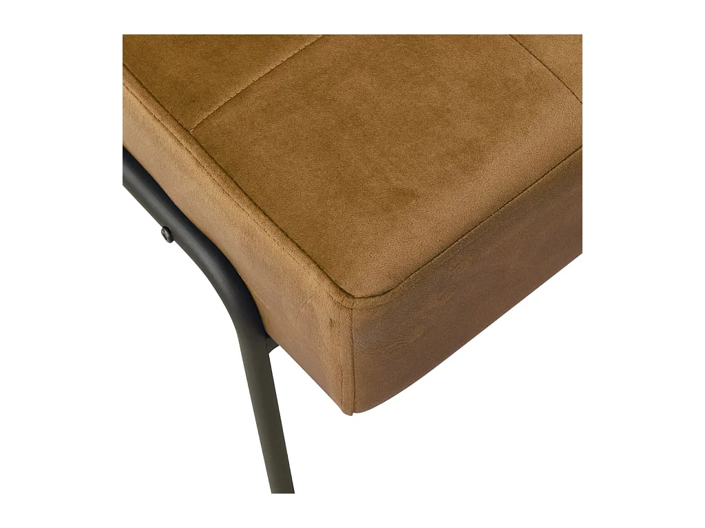 Fauteuil droit 65x79x87 cm Marron Velours SEF74868