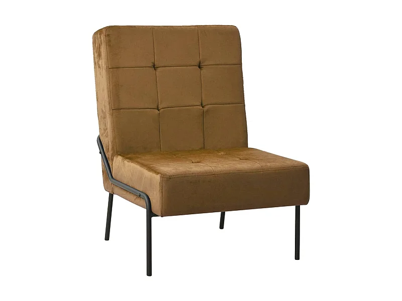 Fauteuil droit 65x79x87 cm Marron Velours SEF74868