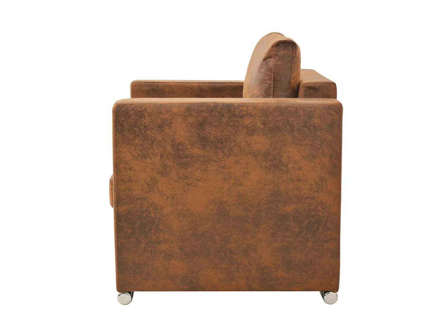 Fauteuil droit Marron Similicuir daim SEF64529