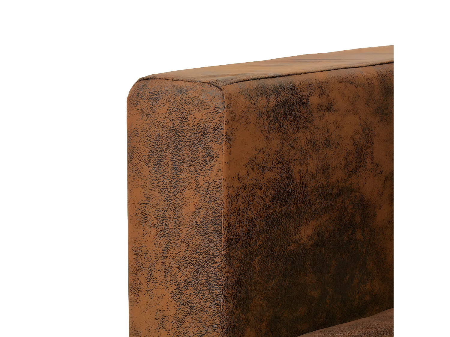 Fauteuil droit Marron Similicuir daim SEF64529