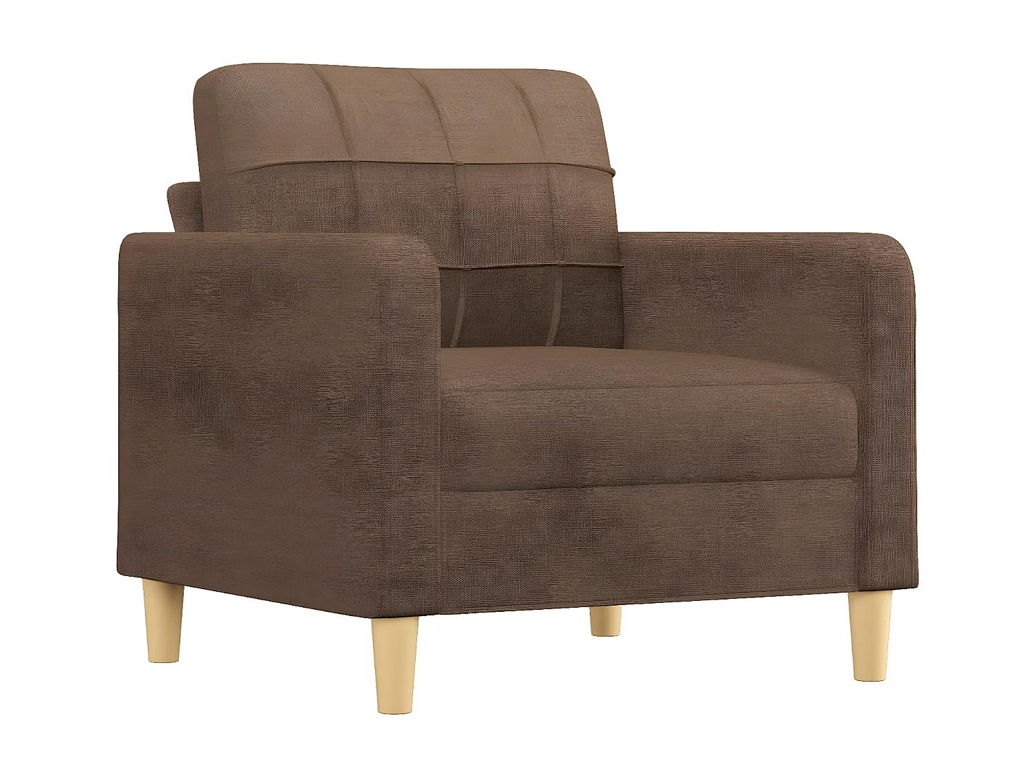 Fauteuil Salon Marron 60 cm Tissu LQD2397