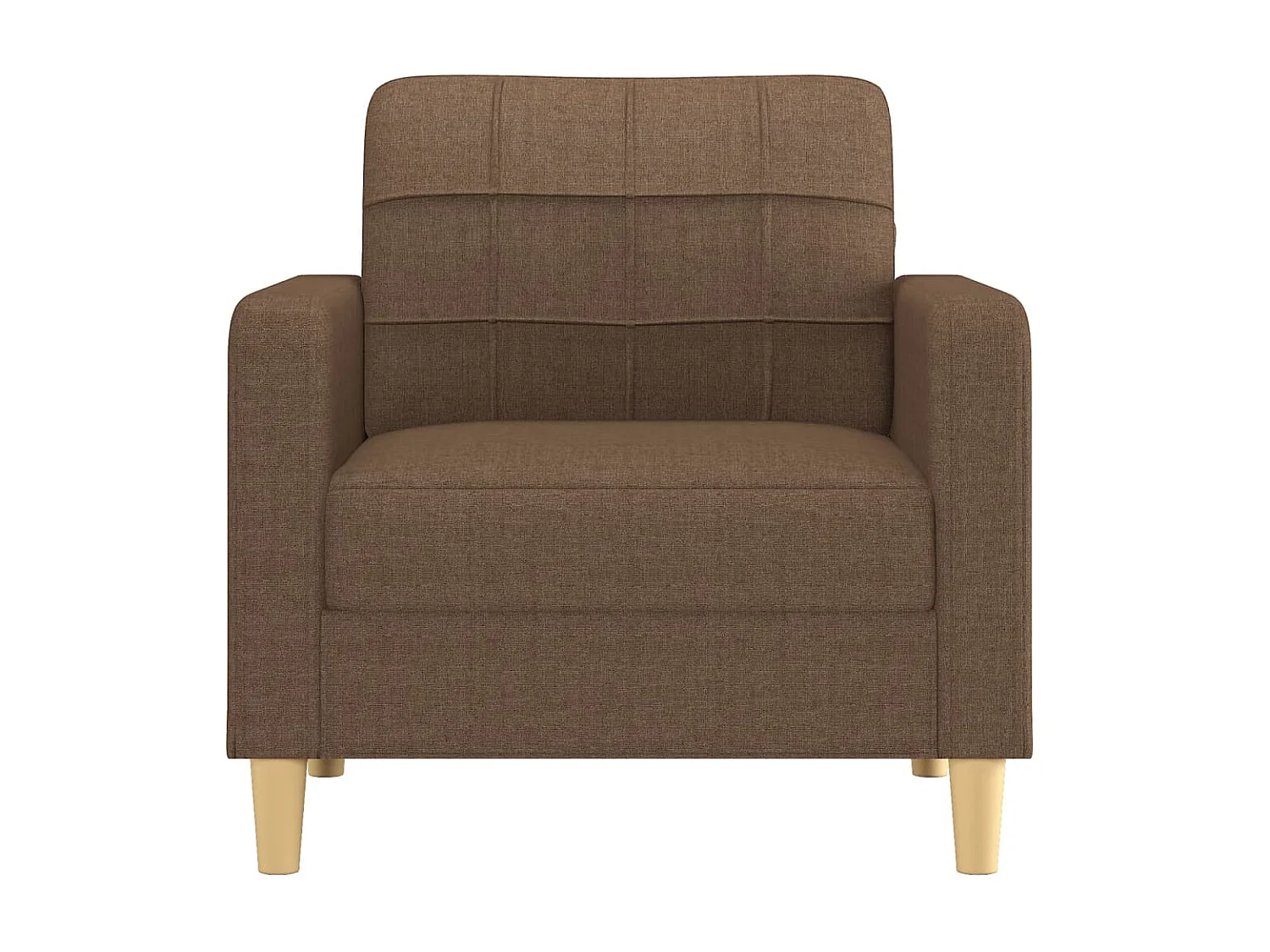 Fauteuil Salon Marron 60 cm Tissu LQD2397