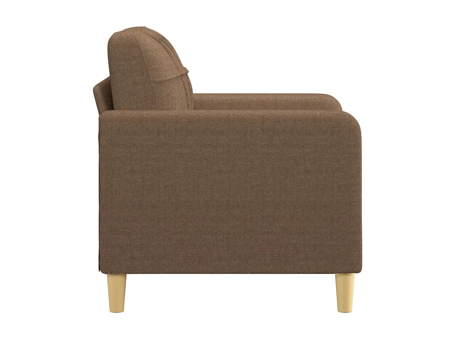 Fauteuil Salon Marron 60 cm Tissu LQD2397