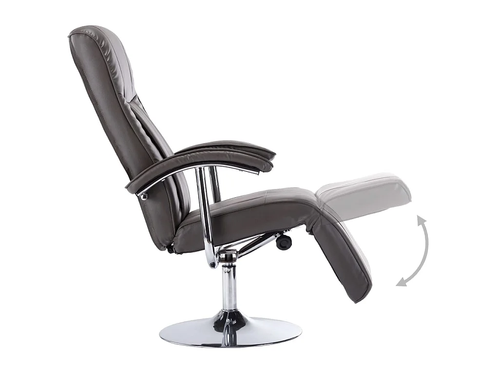 Fauteuil TV Gris Similicuir SEF63403