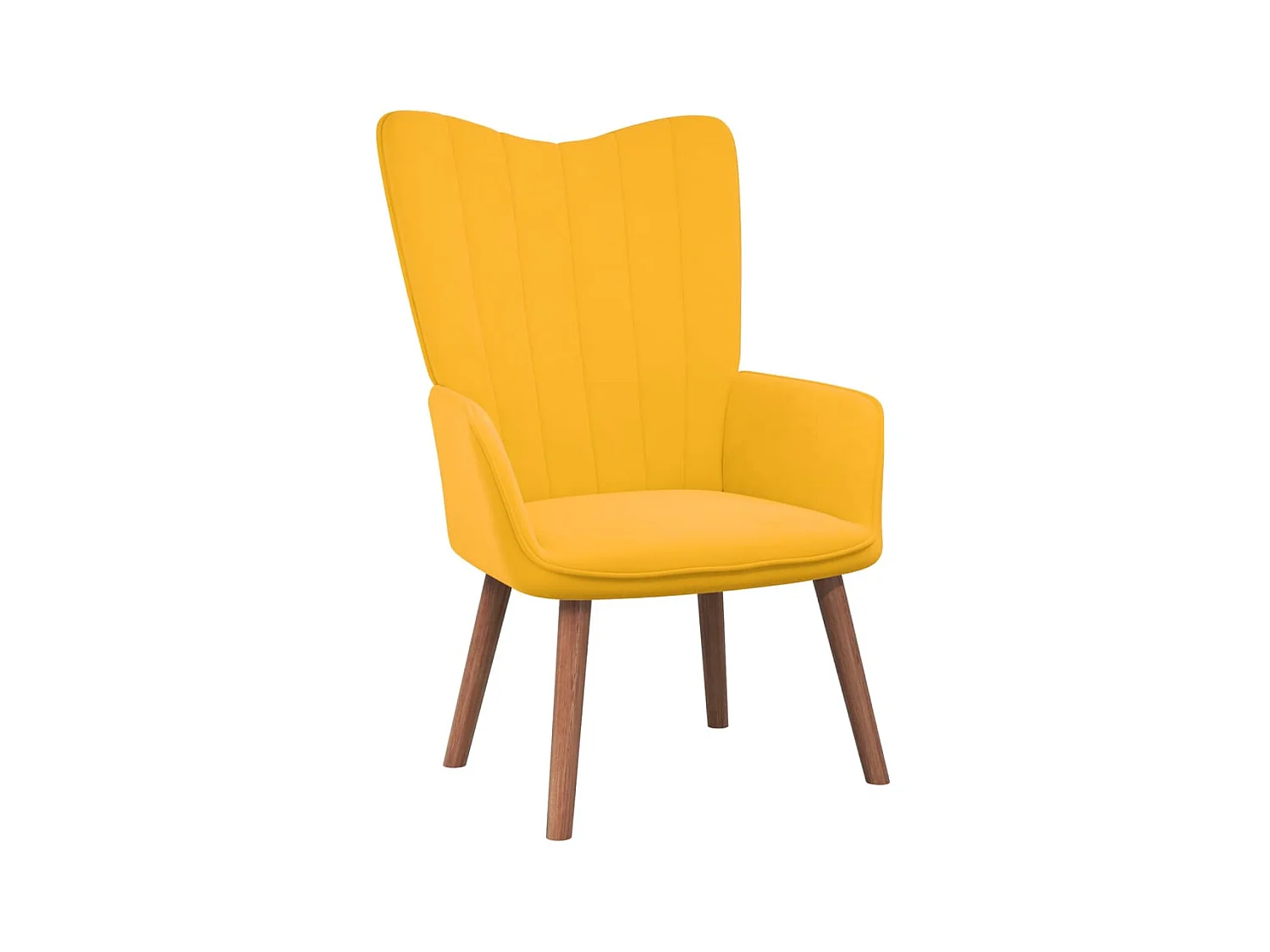 Fauteuil droit Jaune moutarde Velours LSJ5753