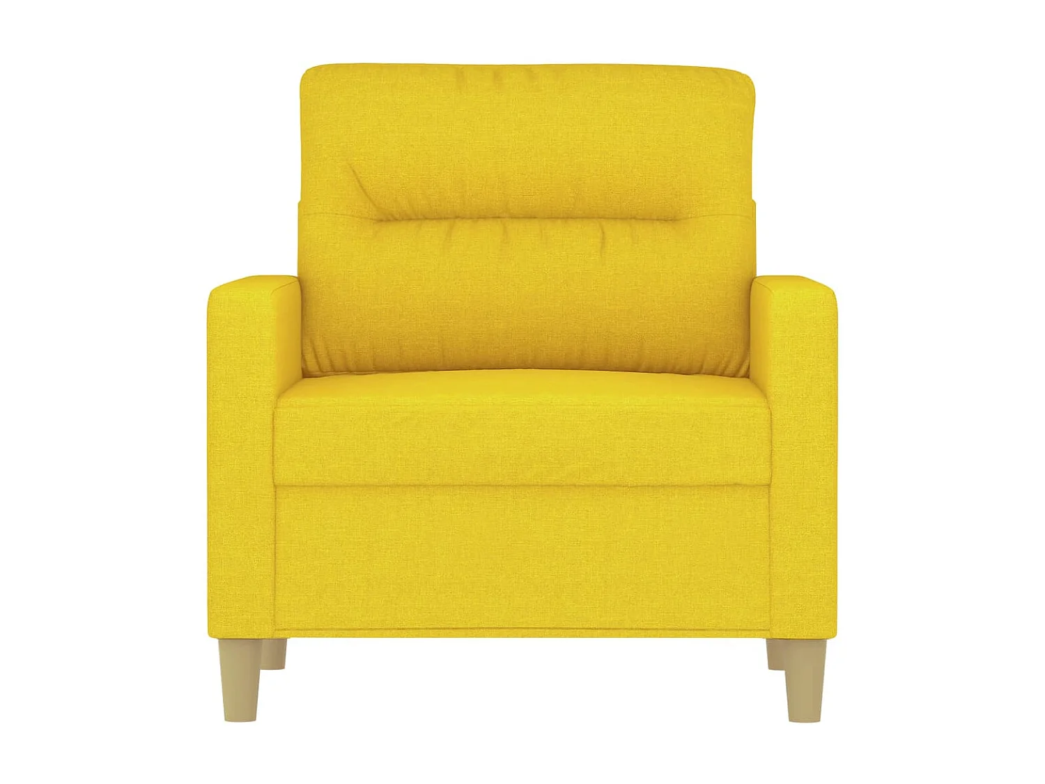 Fauteuil de salon Jaune clair 60 cm Tissu OLA1587