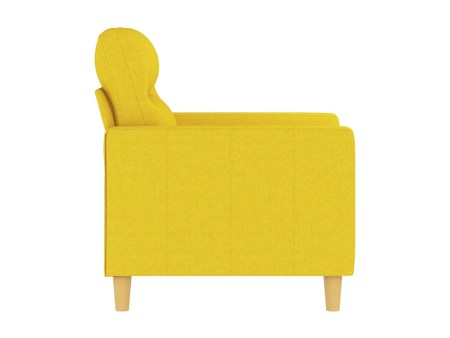 Fauteuil de salon Jaune clair 60 cm Tissu OLA1587