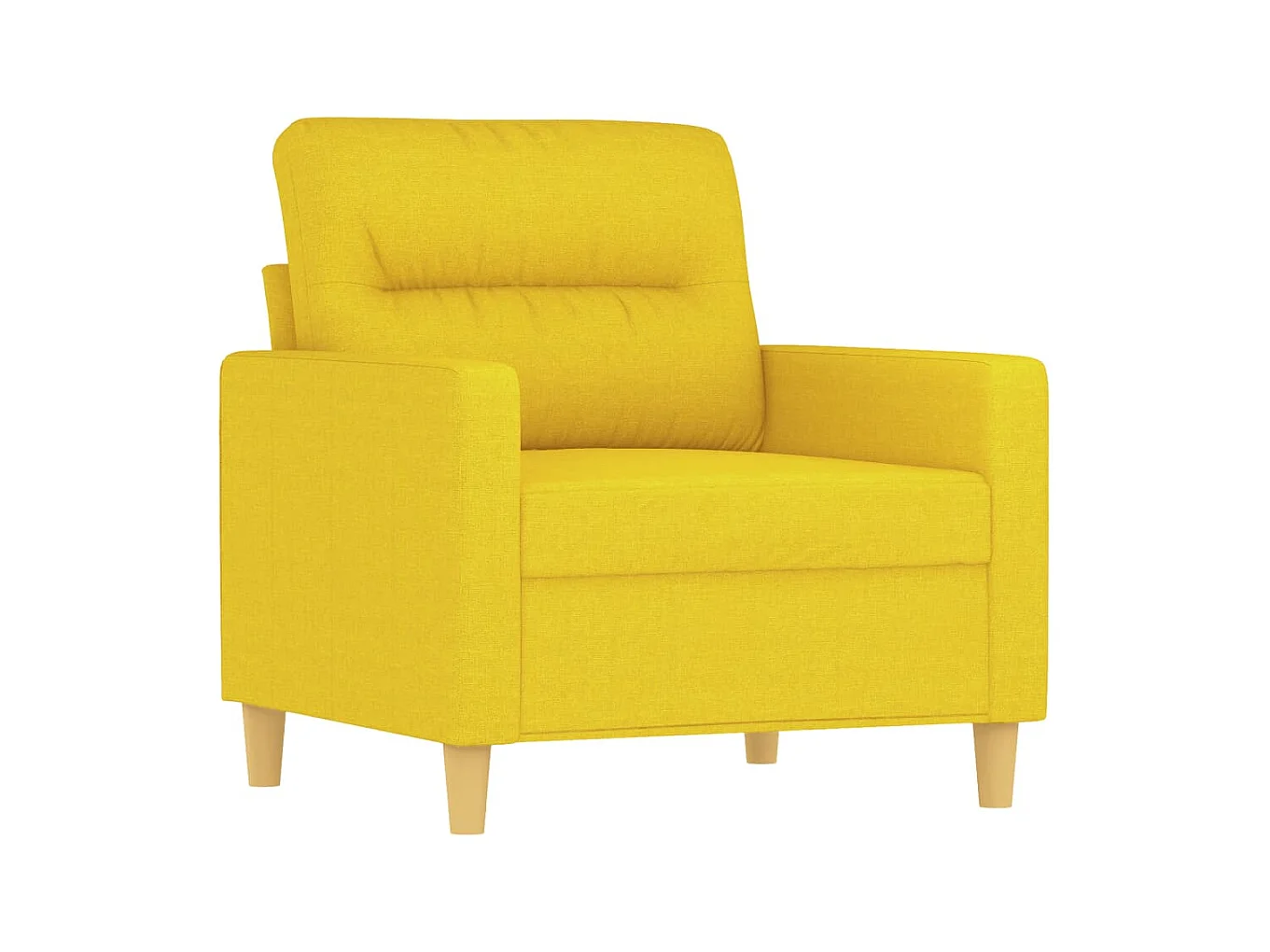 Fauteuil de salon Jaune clair 60 cm Tissu OLA1587