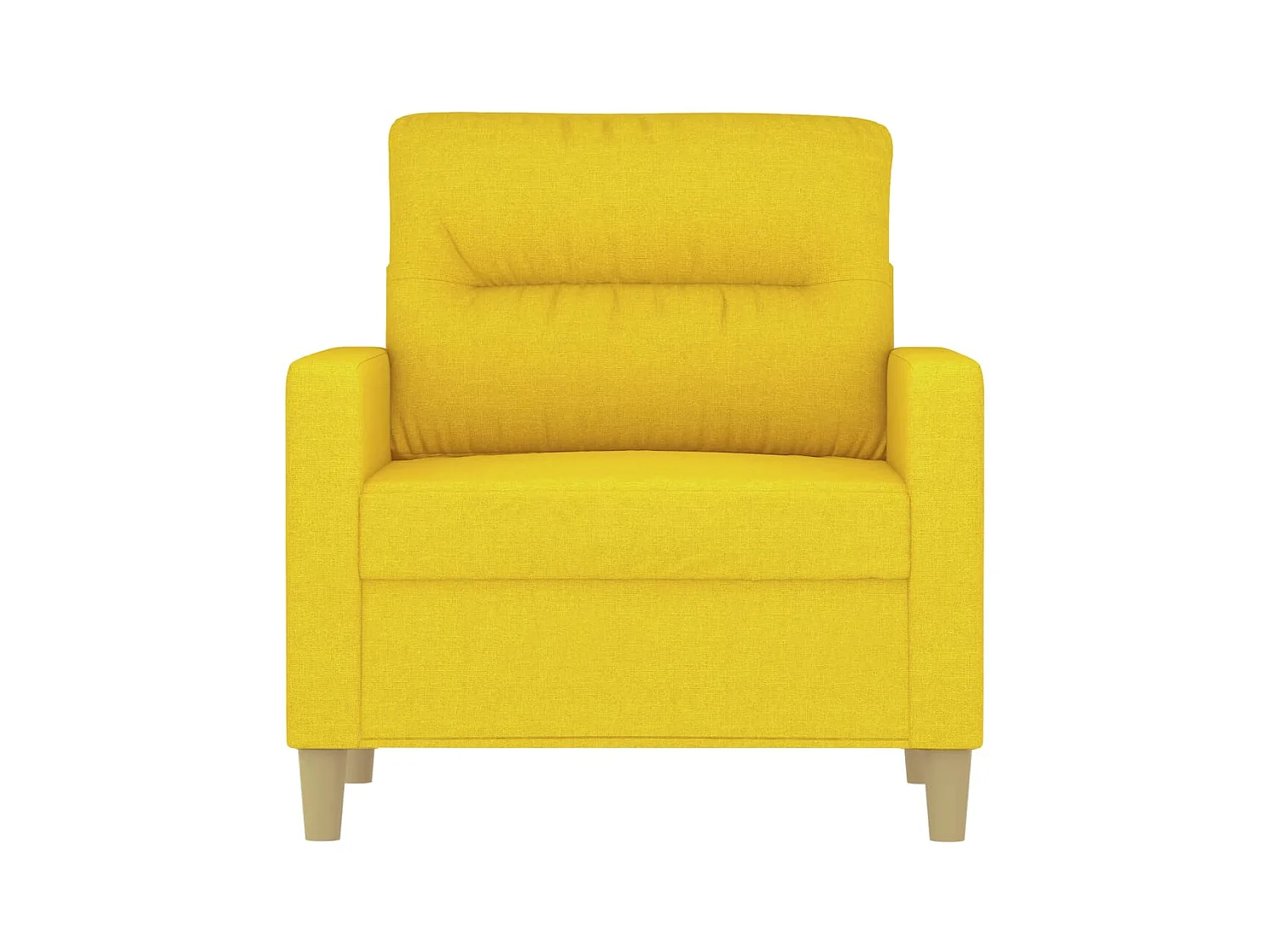 Fauteuil de salon Jaune clair 60 cm Tissu OLA1587