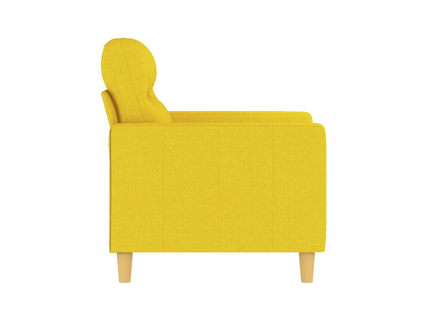 Fauteuil de salon Jaune clair 60 cm Tissu OLA1587
