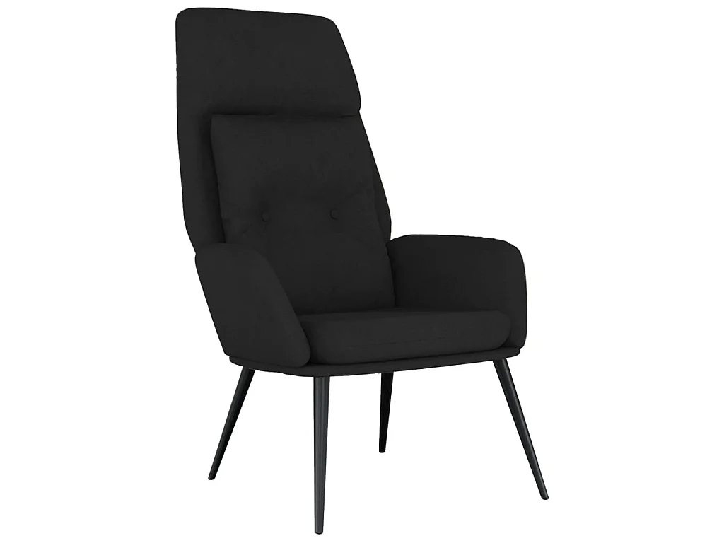 Fauteuil droit Noir Similicuir daim OIU7573