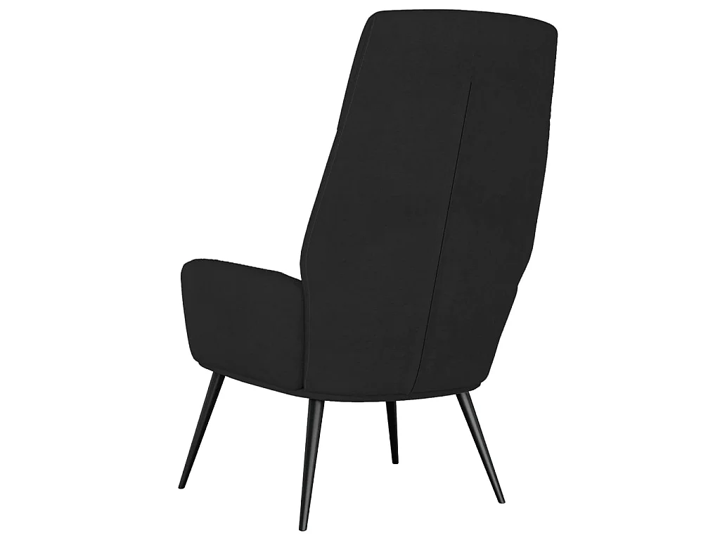 Fauteuil droit Noir Similicuir daim OIU7573