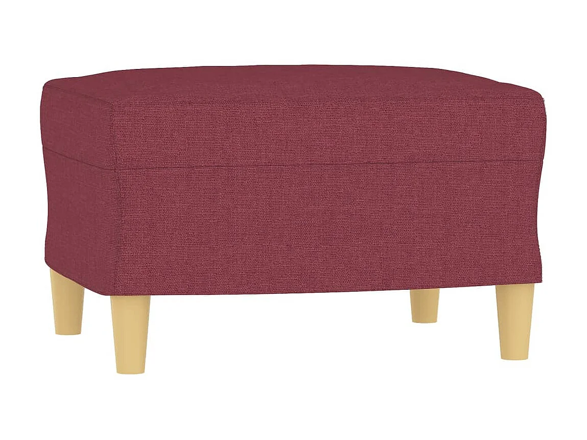 Fauteuil avec repose-pieds Rouge bordeaux 60 cm Tissu OLA2405